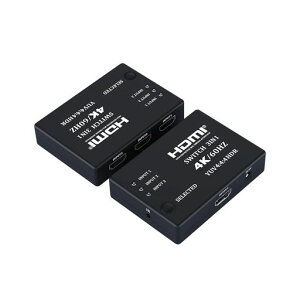 ParishopHDMI切替器3入力1出力HDMI2.0セレクター4K60HzHDMI分配器usb給電4K+3DHDCP2.2対応スプリッター自動手動切替機能搭載リモコン付きPS5、PS4Pro、PS3、Xbox、Fire