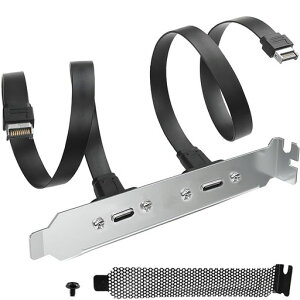HAAMNING7 USB 3.1 �t�����g�p�l���w�b�_�[ Type-C �����P�[�u��10Gbps Type-E 20�s���I�X - USB C ���X �A�_�v�^�[�P�[�u���p�l����t�l�W�t�� for iPad�E�X�}�[�g�t�H���EHDD�p(�����d�l)