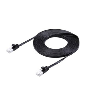 �G���R�� LAN�P�[�u�� CAT6A 5m �c�����܂�Ȃ� �ܐ܂�h�~�R�l�N�^ �X�[�p�[�t���b�g �u���b�N ECLD-GFATBK50