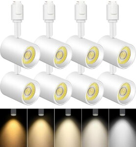TuyuBEE 5�F���� �_�N�g���[���p�X�|�b�g���C�g, LED��̌^�Ɩ� 10W(85W�`����), ���邢 ���[�����C�g, �����FCRI90+ 2700K-6000K 800lm, �L�b�`��/�V���b�v�p �V�[�����O�X�|�b�g���C�g, �z���C�g, 8�c