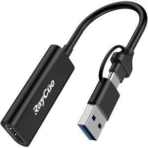 RayCueHDMI�L���v�`���[�{�[�hSwitch�Ή��r�f�I�L���v�`���J�[�h�Q�[���L���v�`���[4K����&1080P�o��USB&TypeC2in1���^�y�ʃQ�[���^��/HDMI�r�f�I�^��/���C�u�z�M�p