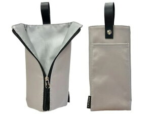 A.brillanteヘアアイロンケース耐熱ポーチSサイズ吊り下げコード収納ポケットヘアアイロンポーチカバー熱いまま収納グレージュ