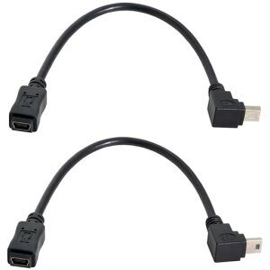 chenyang �~�jUSB�����P�[�u�� USB 2.0 Mini USB 5�s�� �I�X-���X 90�x�p�x�f�[�^�d�������P�[�u���A�_�v�^�[ 0.2M 2�{�p�b�N