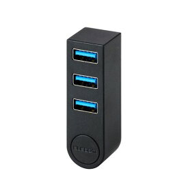 エレコムUSBハブUSB-C接続3ポート高速データ転送USB5Gbps180度回転スイングコネクターブラックU3HC-R030EBK