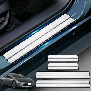 HUDIY(フーディ)サイドステップガードステンレス製新型プリウス60系用PRIUSZVW60ZVW65MXWH60MXWH65(2023年1月~現行)スカッフプレートラゲッジステップカバードアスカッフプレート滑り止め汚れ防止