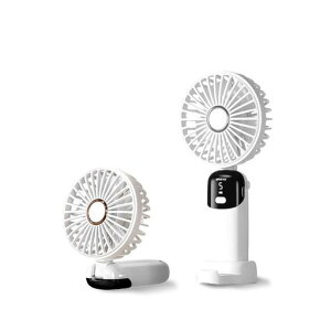 ハンディファン携帯扇風機大風量【2025新型・瞬間冷却プレート】Type-C急速充電3000mAh大容量LEDディスプレイ5段階調節7.5時間連続稼働ハンディ扇風機折り畳み式1台多役(手持ち首掛け卓上)