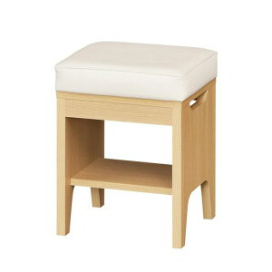 白井産業ドレッサー用スツール椅子コンパクト小さめ合皮おしゃれナチュラルブラウン木製北欧風幅35x奥行30x高さ45.6cmAM2-4535SNAアドミラ