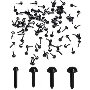 LYHMHAMYさし目ぬいぐるみ400個入り黒目目玉DIY用縫製手芸手作りールアイドールメイキングクラフト3mm/4mm/5mm/6mm