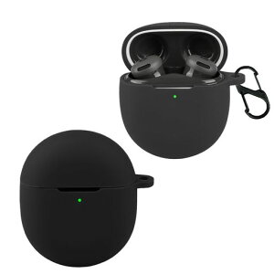 ForGooglePixelBuds2a�P�[�XGooglePixelBuds2a�p�ی�J�o�[�V���R���S�ʕی엎���h�~�L�Y�h�~�Ռ��z�������[�d�\�J���r�i�t���ی�P�[�X(�u���b�N)