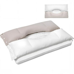 Juliyas枕首が痛くならない人気まくら安眠枕【二層構造 耳と後頭部の凹型中空設計】低反発高反発抱き枕首や肩の負担にならない立体構造40x60cm6/10cm高さ調節可能横向き 仰向き うつ伏せ寝…