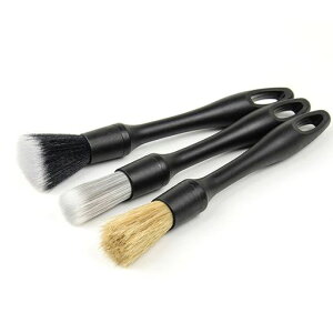 洗車ブラシ3本セットホイールブラシディテーリングブラシソフトミディアムハード車内清掃傷のないタイヤ掃除隙間掃除バイク用品洗車セット収納袋付