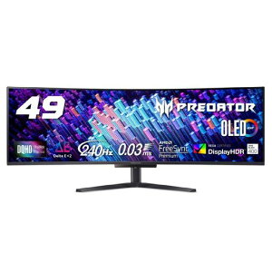 PredatorQ[~Oj^[49C`32:9DQHDQD-OLEDpȔ240Hz0.03msDCI-P399%FreeSyncPremiumVESADisplayHDR400TrueBlackHDMI