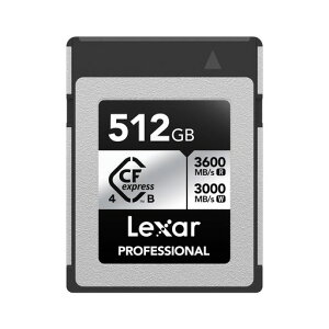 Lexar CFexpress 4.0 Type B 512GB �ǂݏo���ő�3600MB/s �������ݍő�3000MB/s 8K RAW����Ή� �f�W�^����჌�t�EXQD�Ή�