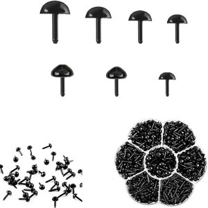 HOOWDAMYさし目ぬいぐるみ800個入り3mm/4mm/5mm/6mm/7mm縫製手芸手作りールアイドールメイキング目動物人形眼アイ人形目目玉動物鼻DIY用(収納ケース付き)