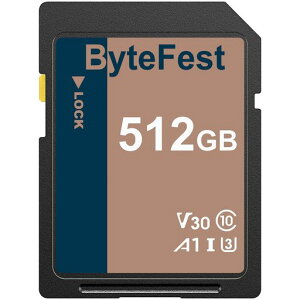ByteFestSD�J�[�h512GBUHS-I�������[�J�[�h-C10�AU3�AV30�A4KUHD�A�������]��
