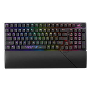 ASUS �Q�[�~���O�L�[�{�[�h ROG Strix Scope II 96 Wireless �g���C���[�h�ڑ�/�X�g���[�~���O�p�z�b�g�L�[/���@�\�R���g���[��/�z�b�g�X���b�v�Ή������ܓh�z�ς�ROG NX