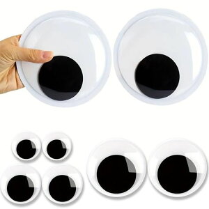 大きい動く目玉手芸パーツDIY動眼ドデカアイ黒目ドールアイデカイ大きめ玩具ぬいぐるみ巨大ボタン手作り人形おもちゃハンドメイド材料5cm/10cm/15cm(12cm)