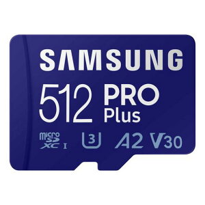 SAMSUNG PRO Plus microSD Memory Card + Adapter, 512GB MicroSDXC, Up to 180 MB/s, Full HD & 4K UHD, UHS-I, C10, U3, V30, A2 for