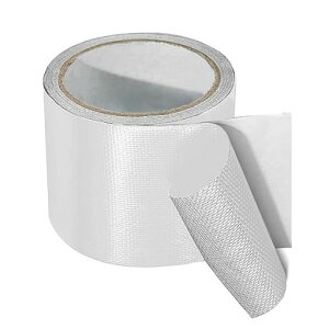 補修テープテント補修超強力アルミとグラスファイバー合成素材オーニングの破れ補修車のカバー修繕テープ表面絶縁のアルミ加固高耐久防水カンバスガラス繊維入りビニール修理粘着テ…