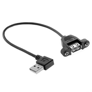 chenyang USB�����P�[�u���AUSB 2.0 Type A �I�X-���X 90�x �p�x�t�� �f�[�^�]�� �[�d �����P�[�u�� 25cm �p�l���}�E���g���t��