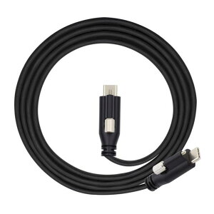 xiwai �X�N�����[���b�N USB 3.1 Type-C - USB-C�P�[�u�� 3.25A USB 3.0�R�[�h �V���O���p�l���}�E���g�R�l�N�^�t�� 10Gbps �f�[�^ 65W PD�d�� �m�[�g�p�\�R���^�u���b�g�p 9.84�t�B�[�g/3.0M