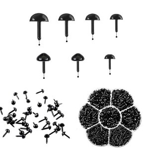 TUDOUZZZぬいぐるみ目パーツさし目DIY用目玉ボタン3mm4mm5mm6mm7mm4*5mm5*6mm目玉目打ち手芸パーツ動物ぬいぐるみアイドールアイテディベア目玉ブラック手芸材料クラフトキット