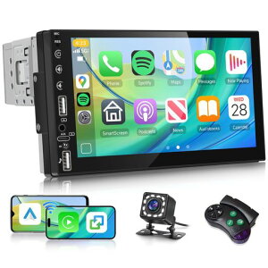 Hodozzy1Din�J�[�X�e���I���C�����XCarplay/AndroidAuto�Ή�wireless�A7�C���`�^�b�`�X�N���[��1Din�J�[���W�I