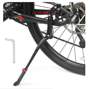 自転車サイドスタンドスタンキックスタンドマウンテンバイクスタンド24-29インチ対応長さ調整取付け簡単六角レンチ付き