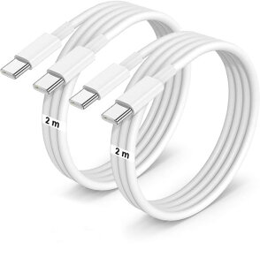 TypeC�P�[�u��2�{�Z�b�gPD�Ή�60W�}���[�d���ϋvUSB-C&USB-C�[�d�P�[�u���f�[�^�]���Ή��f���h�~�f���o�͑Ή��Ή�iPhone16/15Pro/Plus/ProMax�A�Ή�MacBook