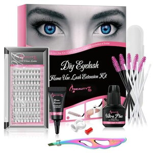 Beauty7セルフマツエクキットまつげエクステセット全部入キット20D20束Cカールボリュームラッシュミックス長さ無刺激グルークリームリムーバー速乾タイプまつエク先曲ツイーザー初心者…