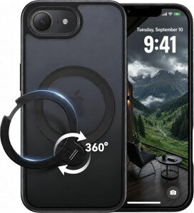 CASEKOO iPhone 17e/16e �p �P�[�X�y2026�ō�����&��_360�x��]�z�ČRMIL�K�i �ϏՌ� MagSafe�Ή� ���ϋv���y���c�����E�p�x���R�����z�}���[�d�Ή� �w��h�~/�}�b�g�d�グ/���ϖh�~/������ �������c