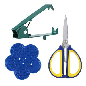 WISEPROバラのトゲ取りトゲ取り葉取りバリ取りトレジャーロング芽切小枝切鋏花屋フラワー資材効率の向上バラ農家バラを育てる指を補助する怪我防止ツールセット(バラのトゲ取り3点セッ…