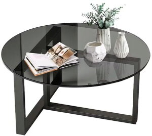 TUIYIDUO�Z���^�[�e�[�u�����[�e�[�u���~�`���a60cm�����K���X�V�����Ċ�䂨�����R�[�q�[�f�X�N�T�C�h�e�[�u���|�����ȒP�g�ݗ��ĊȒP���r���O���[���I�t�B�X�ɍœK(�u���b�N60x60x45�c