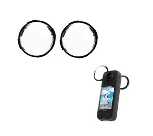 SHEAWAInsta360X4用レンズガード光学強化ガラスレンズケース超高透過率2個透明カバーレンズ保護キャッププロテクター耐衝撃傷防止アクセサリー