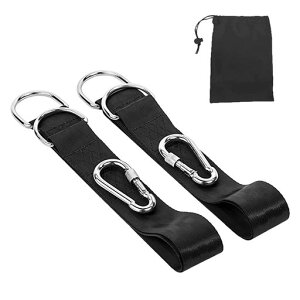 CHENLONBブランコ固定ベルトハンモックベルト耐荷重量1000kg安全滑り止め耐摩耗耐久ぶら下げ接続設置簡単アクセサリーブランコロープキャンプアウトドア用(ブラック)