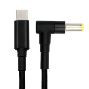 Xiwai�^�C�vC100W�[�d��R�[�hUSB-C���͂���20VDC5.5*2.5mm�o�͓d��20V5A65WPD�[�d�P�[�u���m�[�g�p�\�R���p180cm/5.9�t�B�[�g