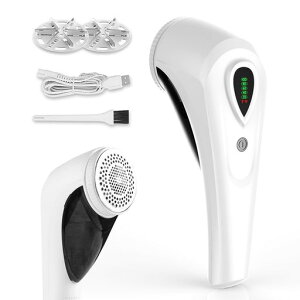 peipai毛玉取り器電動けだまとり強力6枚刃2段階調節可能省エネ毛玉とり器ワンボタン操作生地を傷めない安全ロック目詰まりしにくい様々な衣類に対応毛玉取り替刃2個付きおしゃれ贈り物…