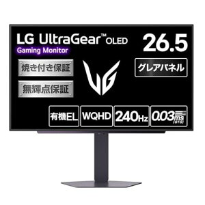 LG�Q�[�~���O���j�^�[LGUltraGearOLED27GX704A-B26.5�C���`�L�@EL/WQHD(2560x1440)/240Hz/0.03ms/DCI-P398.5%/DisplayHDRTrueBlack400/HDMI
