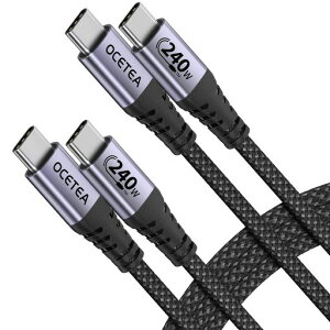 �y3m/2�{�Z�b�g�zOcetea 240W USB C to USB C �P�[�u�� PD�Ή� �^�C�vc �P�[�u�� C to C �}���[�d iPhone 16 15 Pro Max MacBook iPad Pro/Air Galaxy