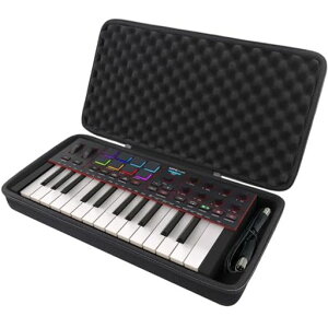 co2CREA �Ή� Akai Professional MPK Mini IV MPKMINI4W��p���[�P�[�X �u���b�N(�P�[�X�̂�)