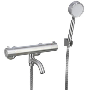 浴室用サーモシャワー混合栓Hefo浴室用壁付サーモスタット混合水栓断熱タイプ304ステンレス製バス水栓やけど防止70-230mm対応シャワーバス水栓混合水栓