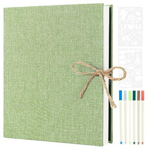 AIORアルバムフォトアルバム貼るタイプフリー台紙麻縄飾りバインダー式写真アルバム30枚/60ページ手作りフォトブック粘着式写真収納ファイルフィルム家庭用子供用記念日結婚式誕生日プ…