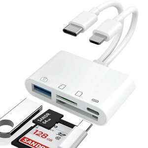 HovvaaSDJ[h[_[4in1Phone/Type-CSD/TFJ[hJ[_[USBC/SD/TFϊA_v^USB3.0}[dOTG@\o]ݒsvʐ^//ǂݍ݃[J[h