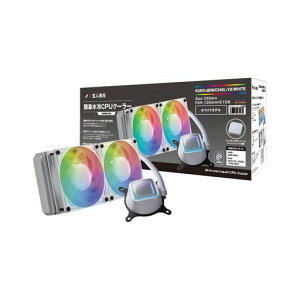 ���l�u���I�[���C����������CPU�N�[���[LED�z���C�g���f��240mm(120mmPWM�t�@��x2)ASETEK�����W�G�[�^�[����KURO-AIOWC240L/V2/WHITE