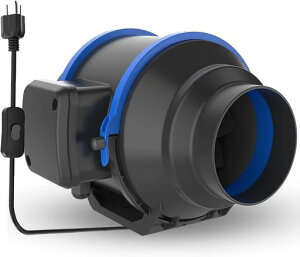 Okryainダクトファン低騒音100mmダクト用換気扇中間取付形ダクトファン【インボイス制度登録店】大風量業務用有圧換気扇100-120V部屋換気/DIY塗装/焼肉/温室/ペットトイレ(φ100mm)