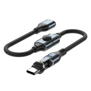 USB-C �����P�[�u�� �X�C�b�`�t�� 30cm PD240W �Ή� �����[�d�E�f�[�^�]�� USB Type-C �I�X-���X Phone 17/16/15 MaBook Pad Galaxy�Ή�