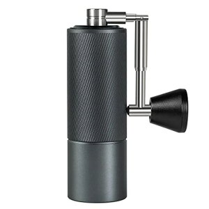 TIMEMOREタイムモア-C2FOLDコーヒーミル手動折り畳み式ハンドル持ち運びやすい手挽きコーヒーグラインダーステンレス臼粗さ調整可能軽量外出用旅行お手入れ簡単ブラシ付き濃い灰色