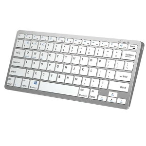 【マルチペアリング・4台】Bluetooth/USB接続両対応キーボードワイヤレステンキーレスコンパクトブルートゥースキーボード無線超薄型Type-C充電式us配列キーボードパンタグラフiPadパソコン…