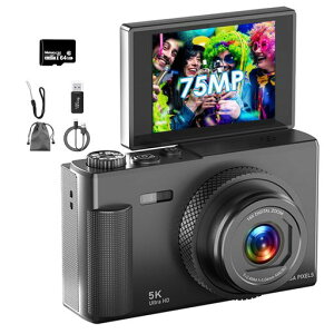 �f�W�J���y5K����B�e7500����f180°�t���b�v�X�N���[���z�f�W�^���J����64GBMicroSD�J�[�h�t��AF�I�[�g�t�H�[�J�X�R���p�N�g�J����2.83�C���`��IPS����18�{�Y�[���t���b�V����U��␳�@�\�c