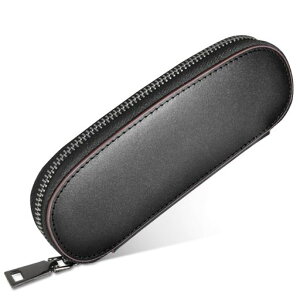 KABANTiFYぺンケース筆箱スリム本革シンプル大人おしゃれレザーペンケースメンズ革筆箱万年筆ケースペン保護2本差しホルダー付き軽量YKKファスナービジネスシンプル無地プレゼント